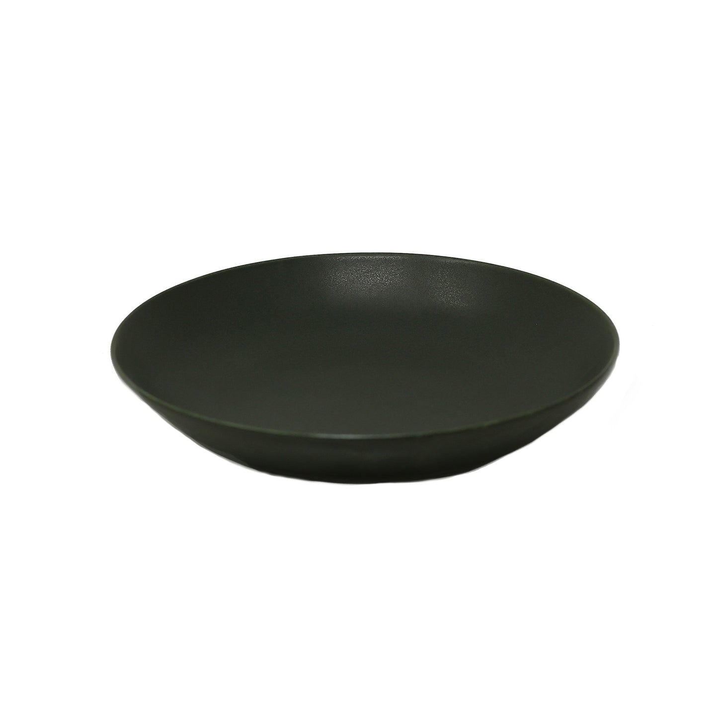 Set of olive round soup plates