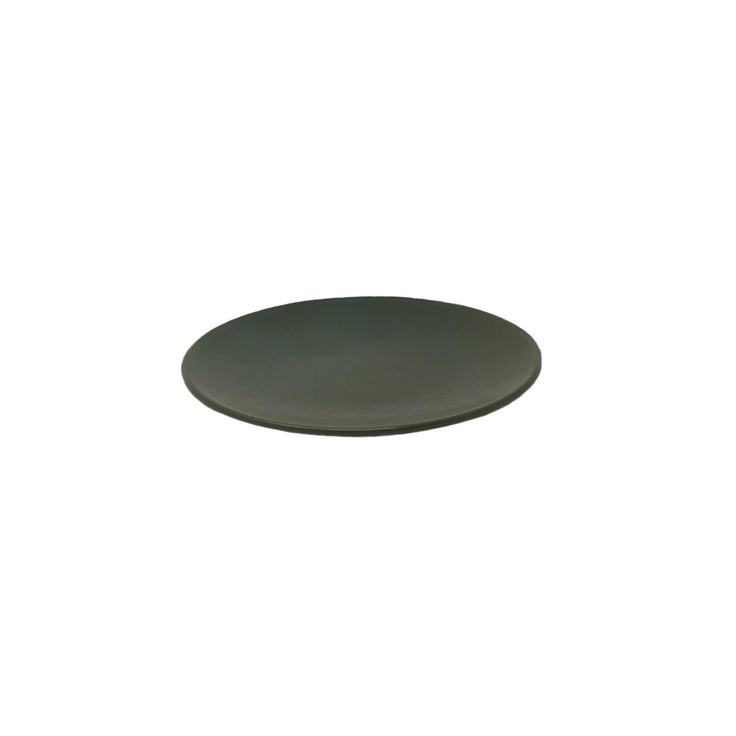 Set of olive round plates