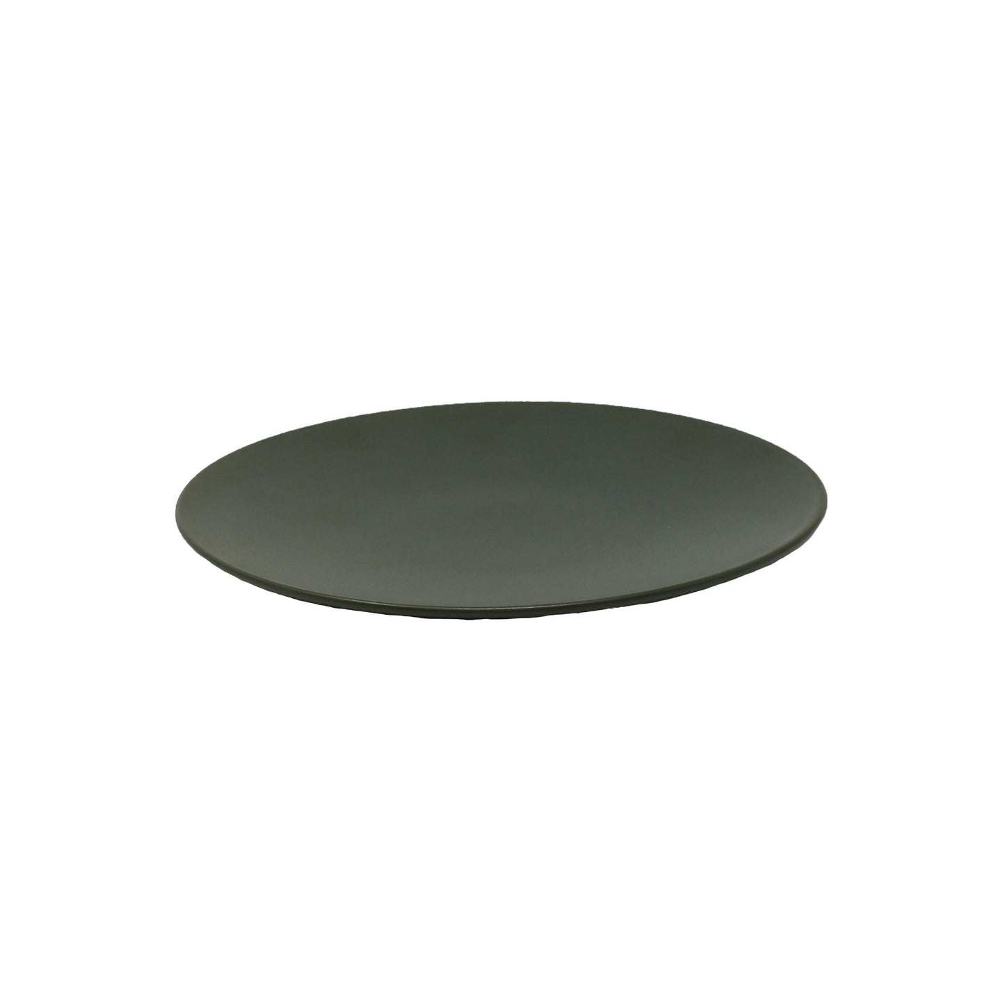 Set of olive round plates