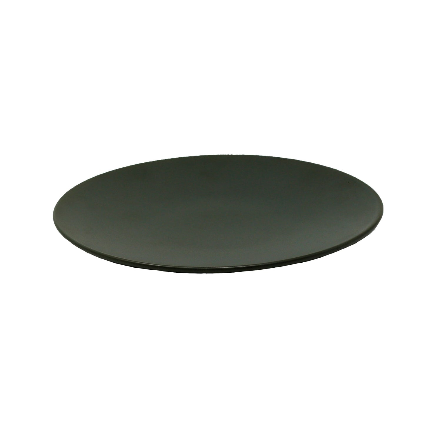 Set of olive round plates