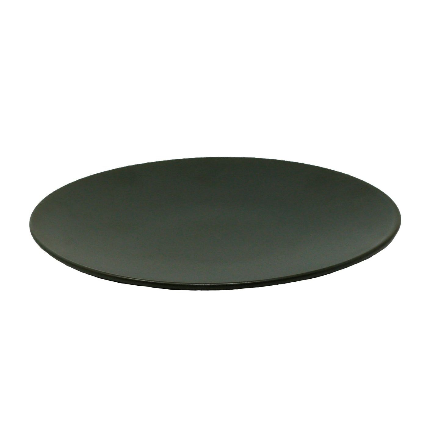 Set of olive round plates