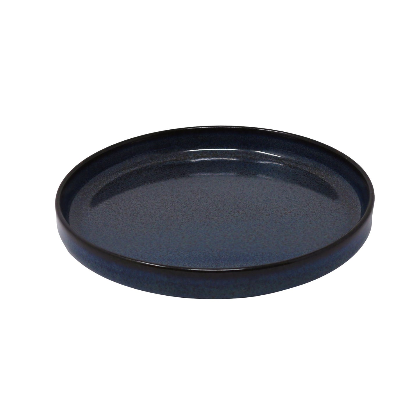 Set of midnight blue ellipse plates