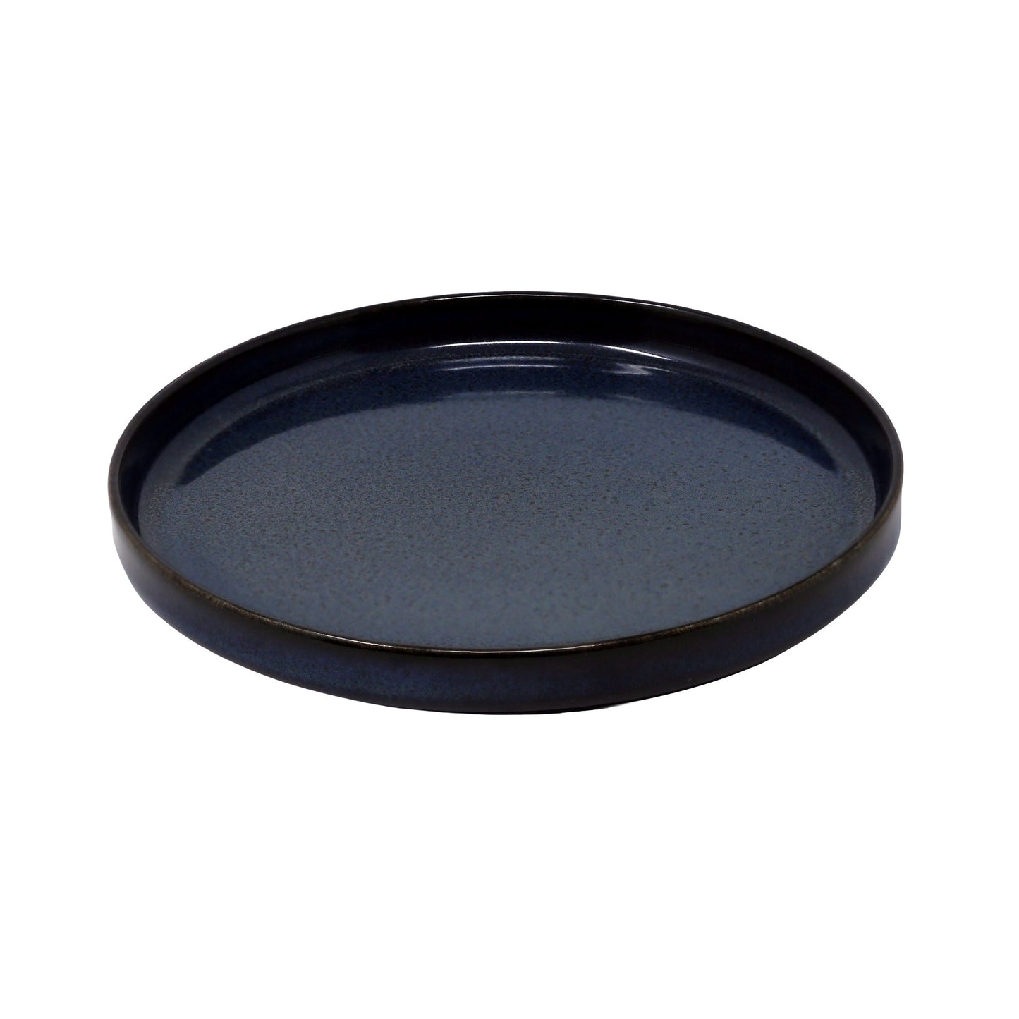 Set of midnight blue ellipse plates