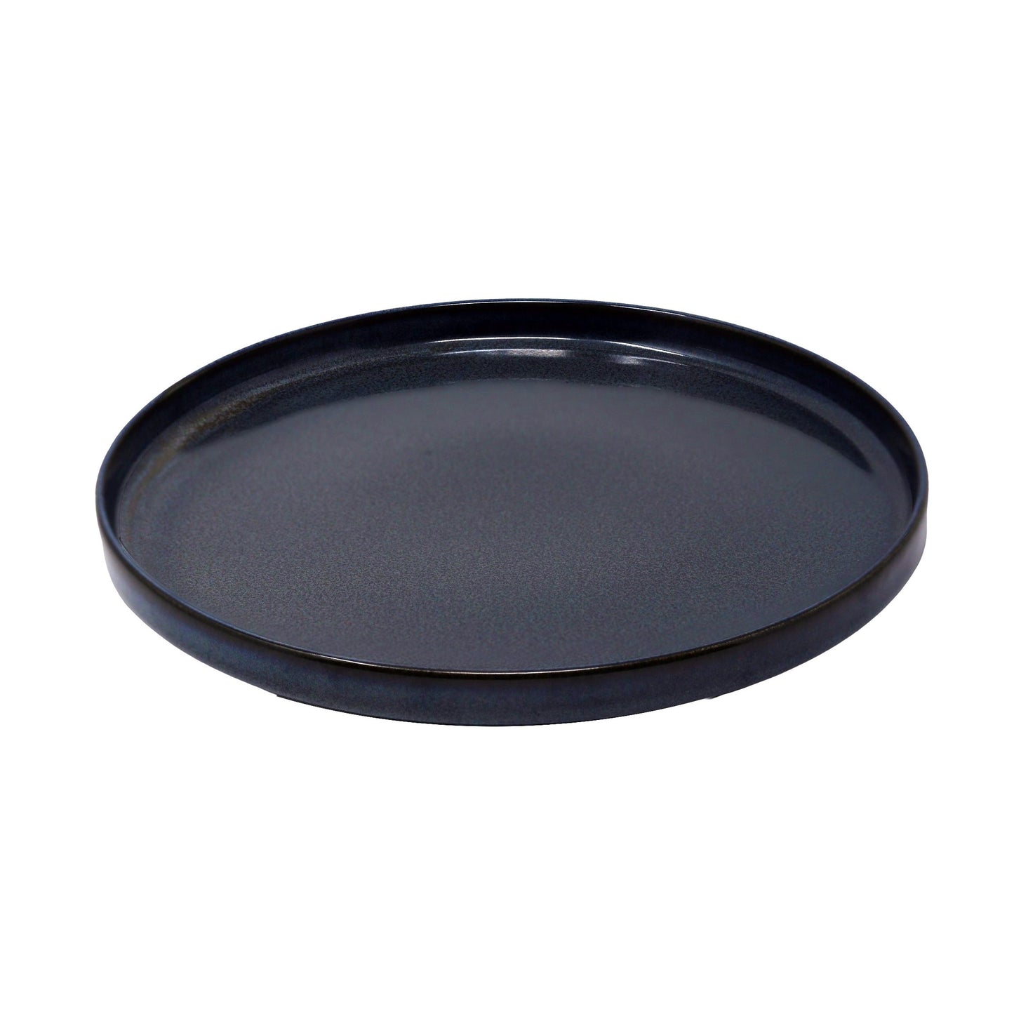 Set of midnight blue ellipse plates