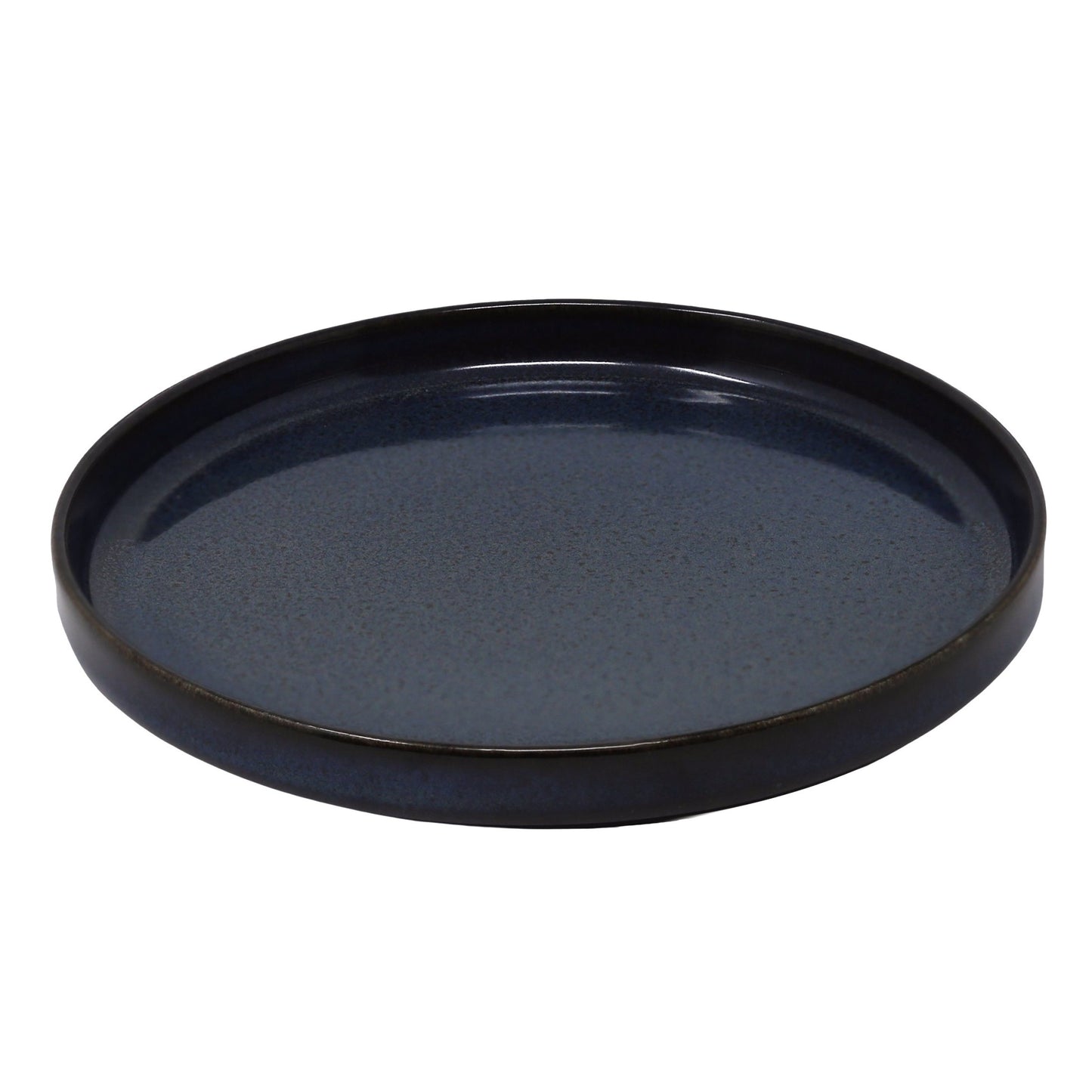 Set of midnight blue ellipse plates