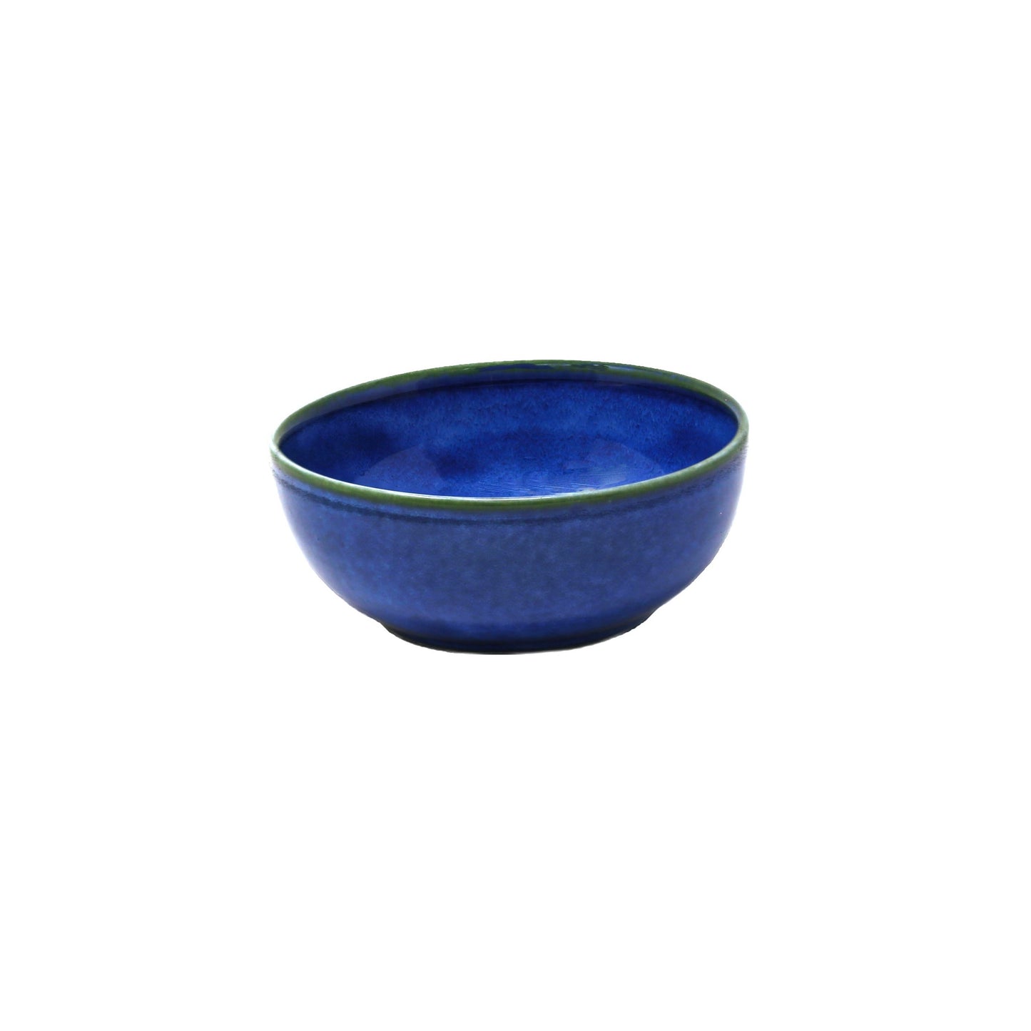 Set of sky blue round bowls